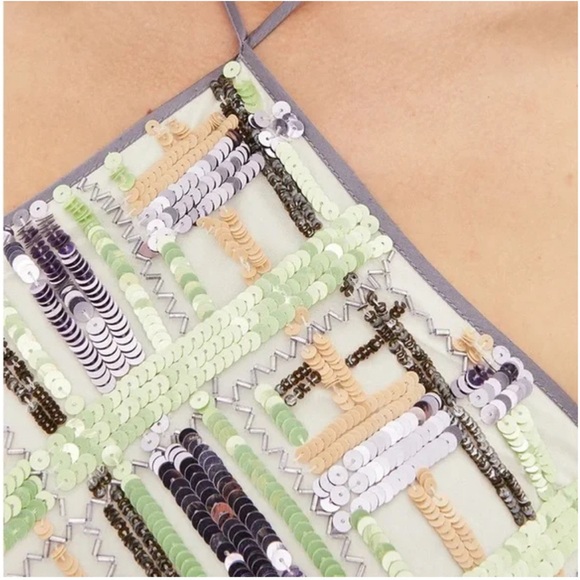 Veronica Beard Cherie Dress Violet Multi Sequin Halter Midi Dress Size 2 NWT - Picture 3 of 10